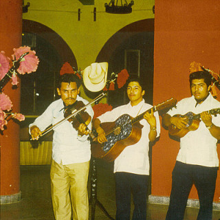 Trío Los Camperos Huastecos (Heliodoro Copado, violín; Marcos Hernández, huapanguera y voz; Ismael M
